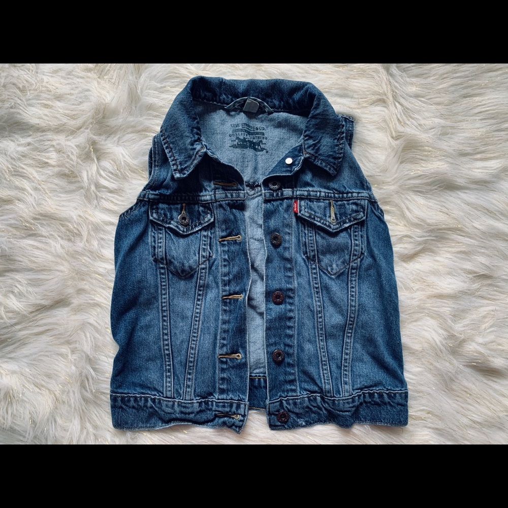 levis blue-jean vest
